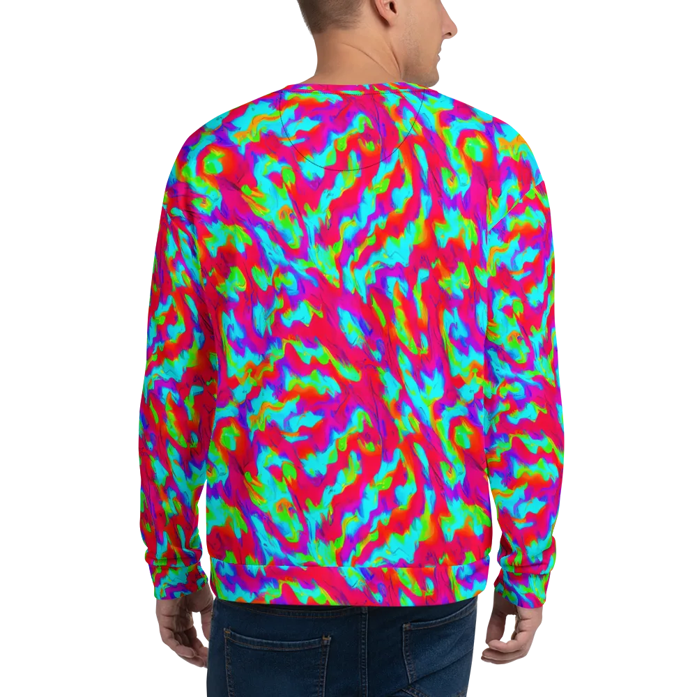 Fluorescent Cascade on Sweatshirt — Back