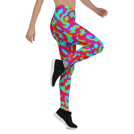 Fluorescent Cascade on a Leggings