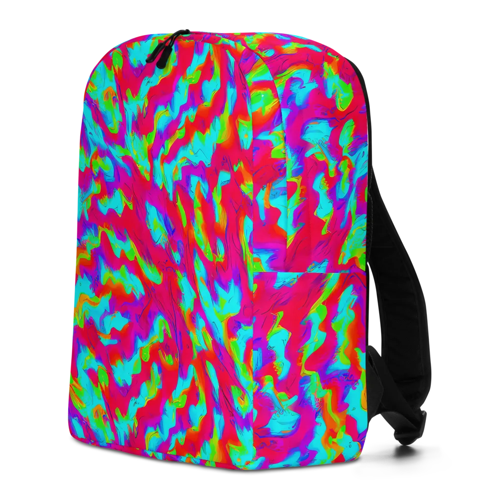 Fluorescent Cascade on Minimalist Backpack — Left