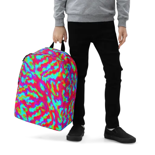 Fluorescent Cascade on a Minimalist Backpack