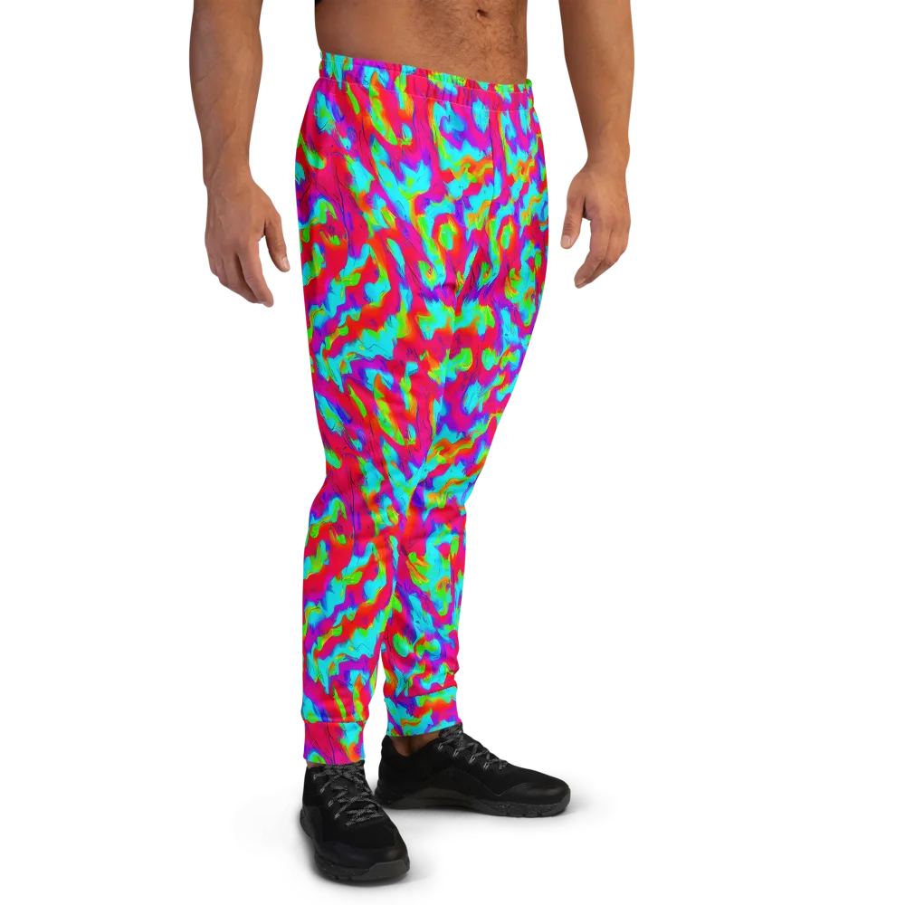 Fluorescent Cascade on Men's Joggers — Right