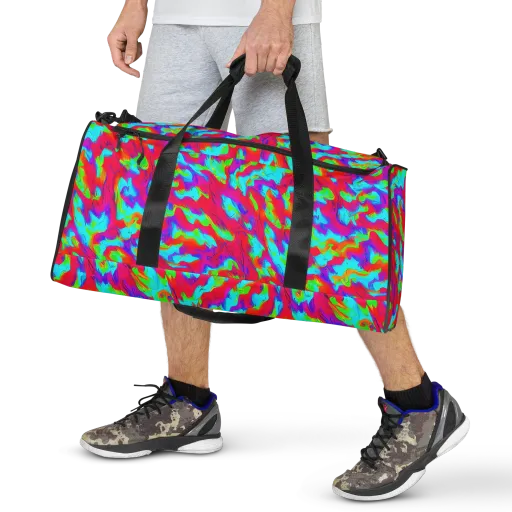 Fluorescent Cascade on a Duffle Bag