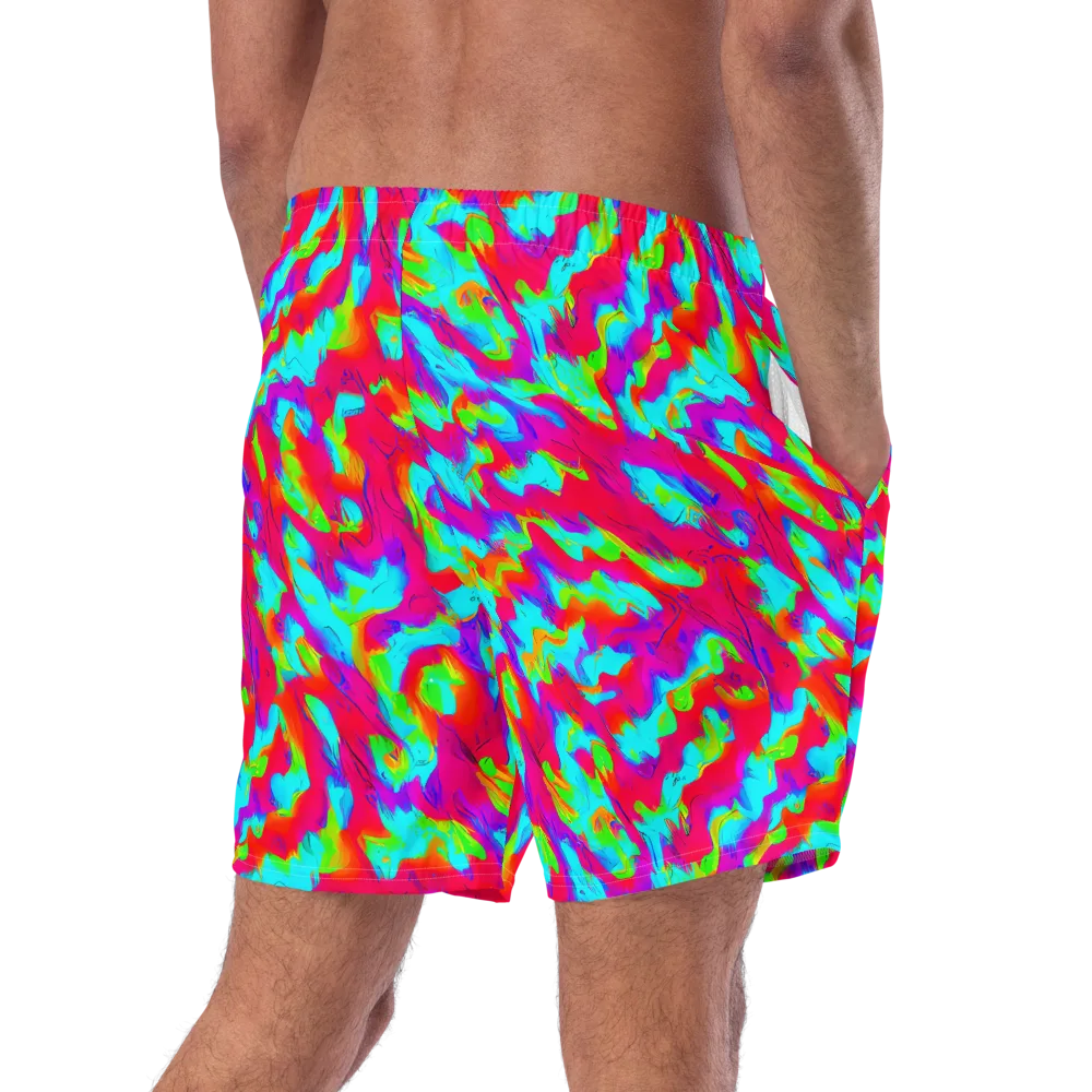 Fluorescent Cascade on Swim Trunks — Right Back