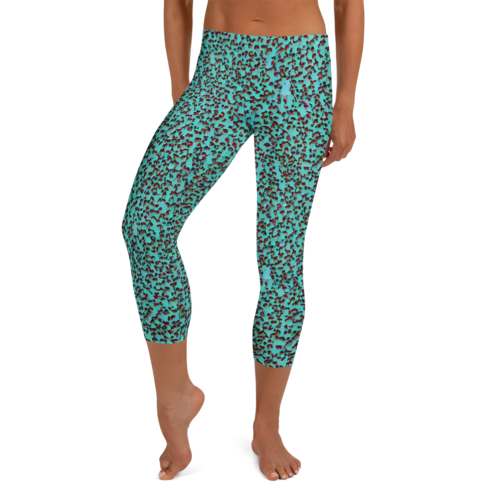 Neon Hide on Capri Leggings — Front