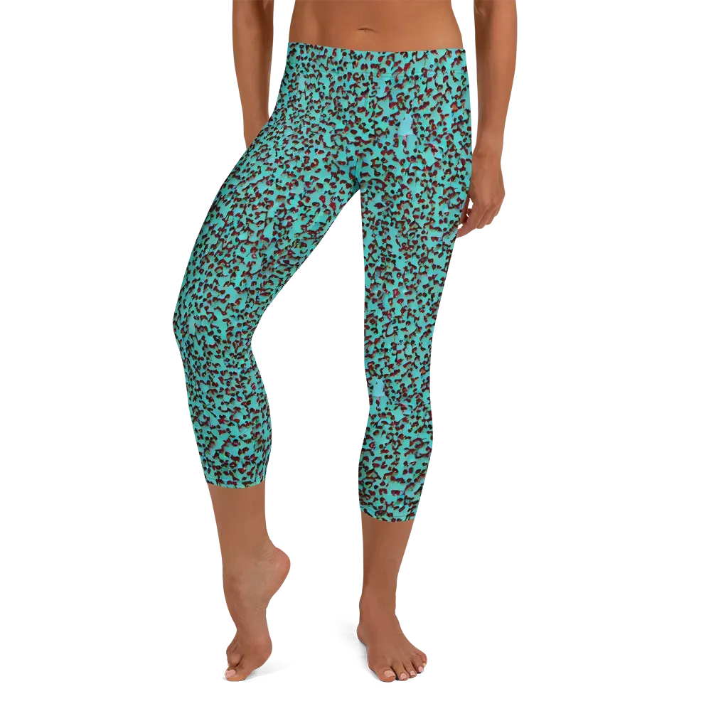 Neon Hide on Capri Leggings — Front