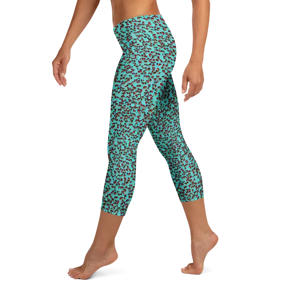 Neon Hide on Capri Leggings — Left