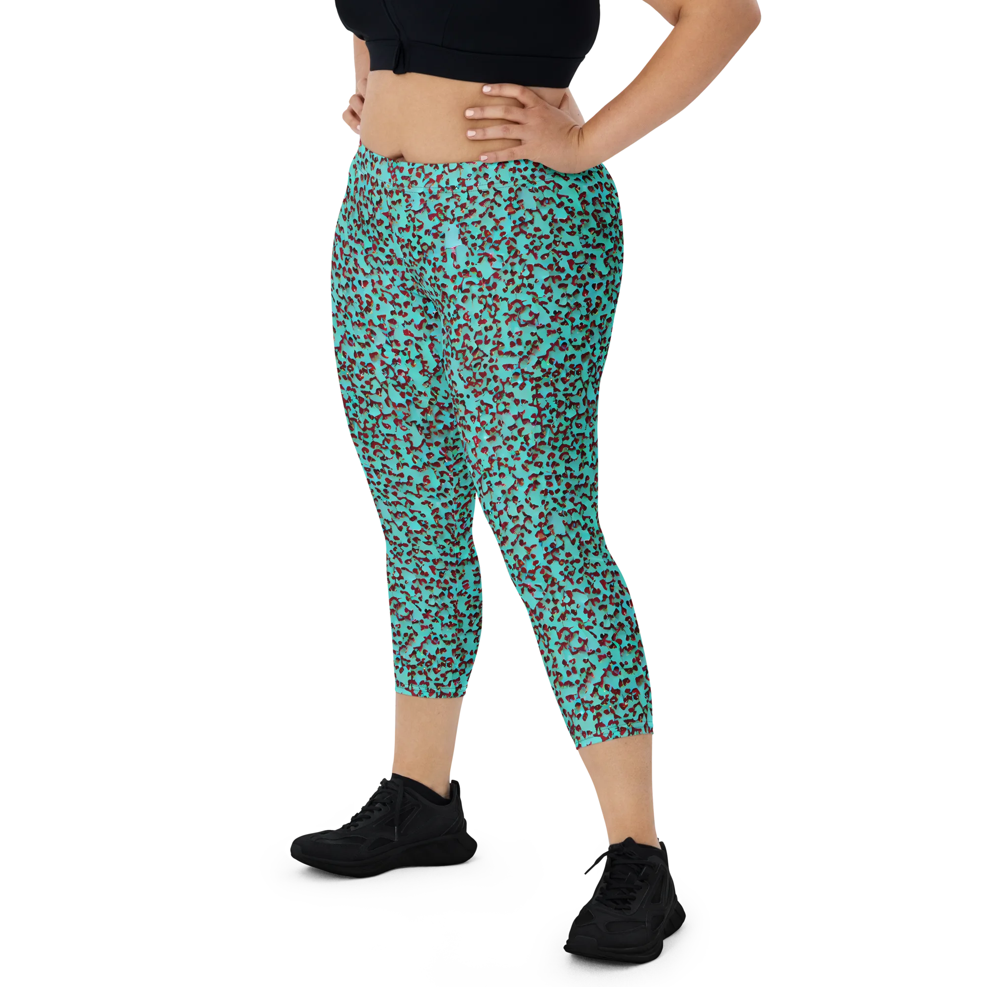 Neon Hide on Capri Leggings — Front