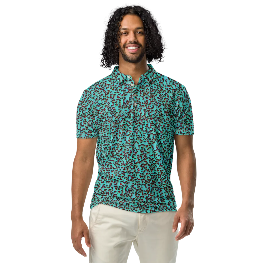 Neon Hide on Men's Slim Fit Polo Shirt — Front