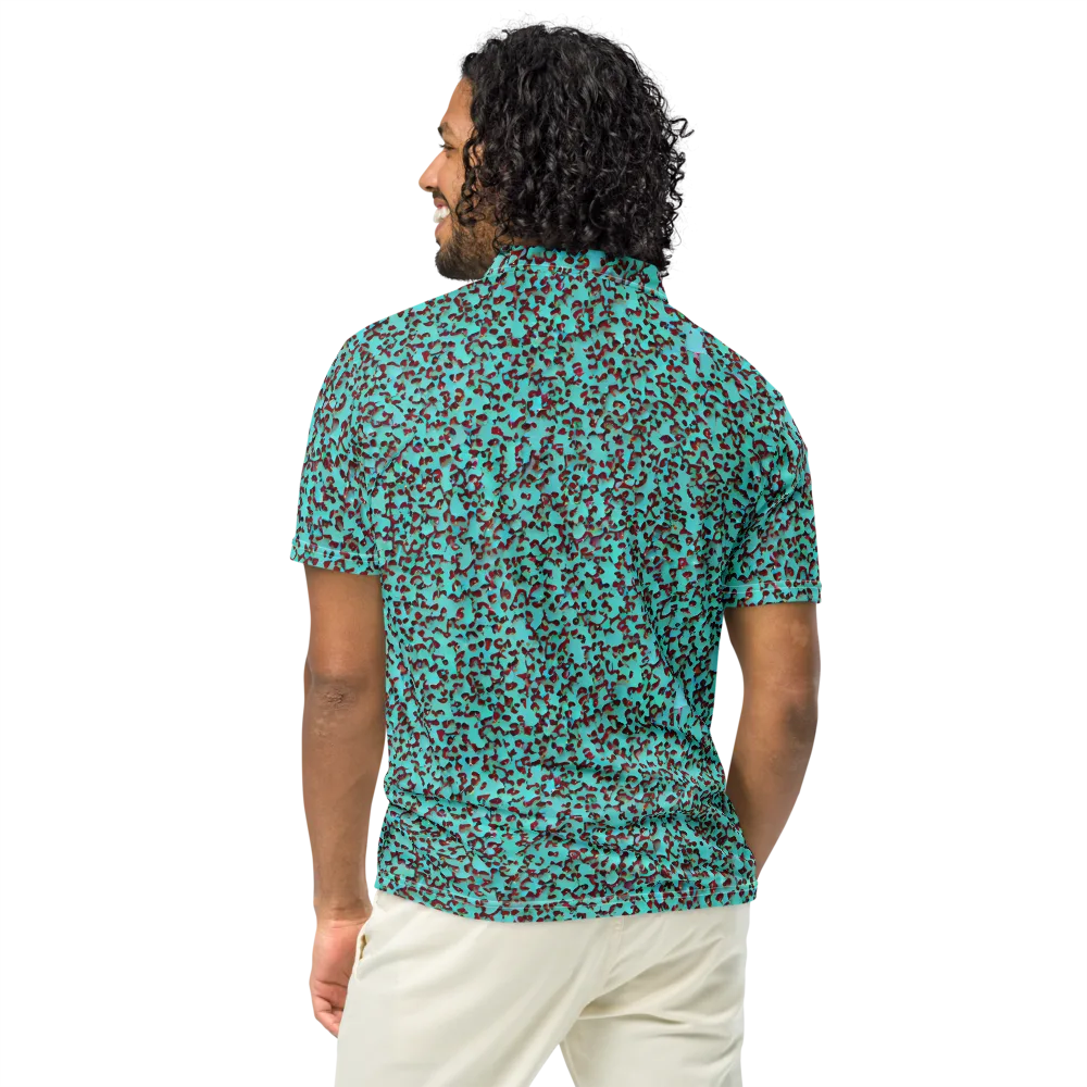Neon Hide on Men's Slim Fit Polo Shirt — Back