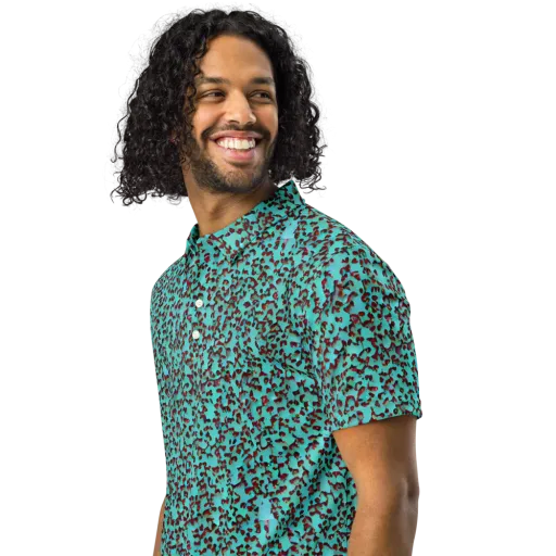 Neon Hide on a Men's Slim Fit Polo Shirt