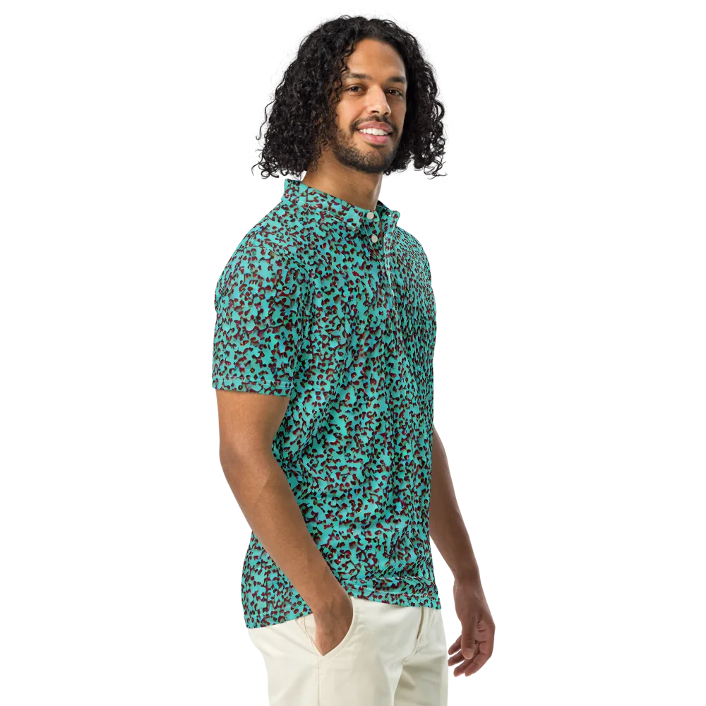 Neon Hide on Men's Slim Fit Polo Shirt — Right Front