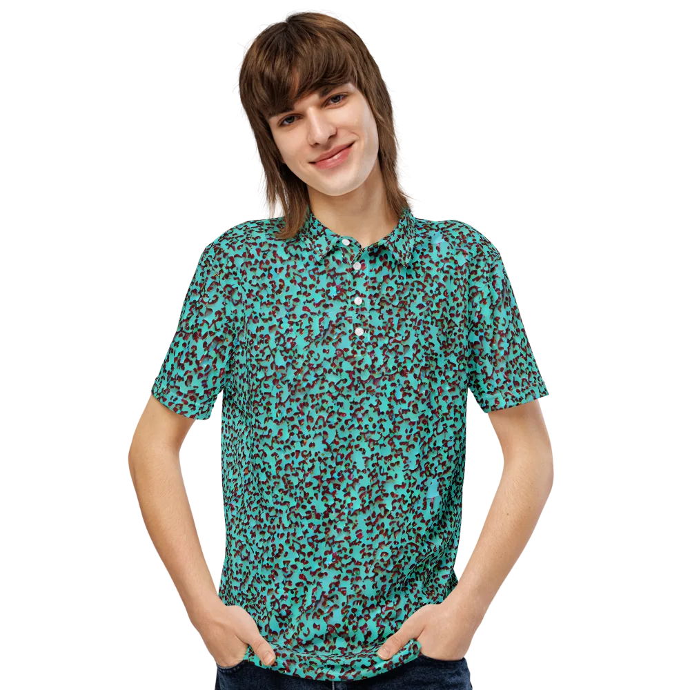 Neon Hide on Men's Slim Fit Polo Shirt — Front