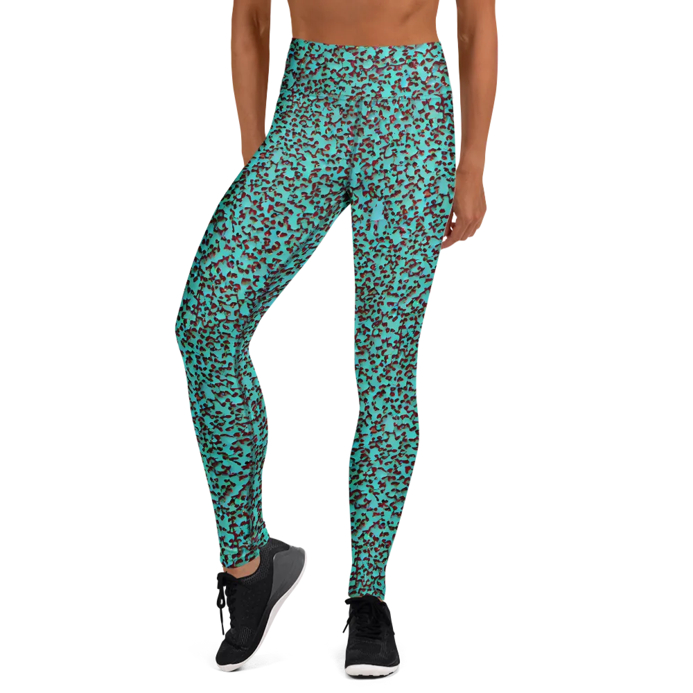 Neon Hide on Yoga Leggings — Front