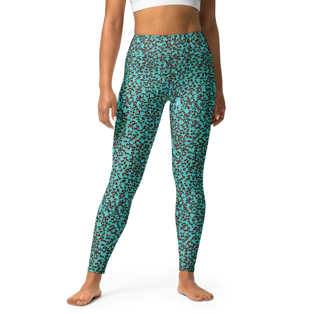 Neon Hide on Yoga Leggings — Front