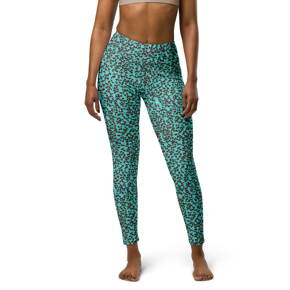 Neon Hide on Yoga Leggings — Front