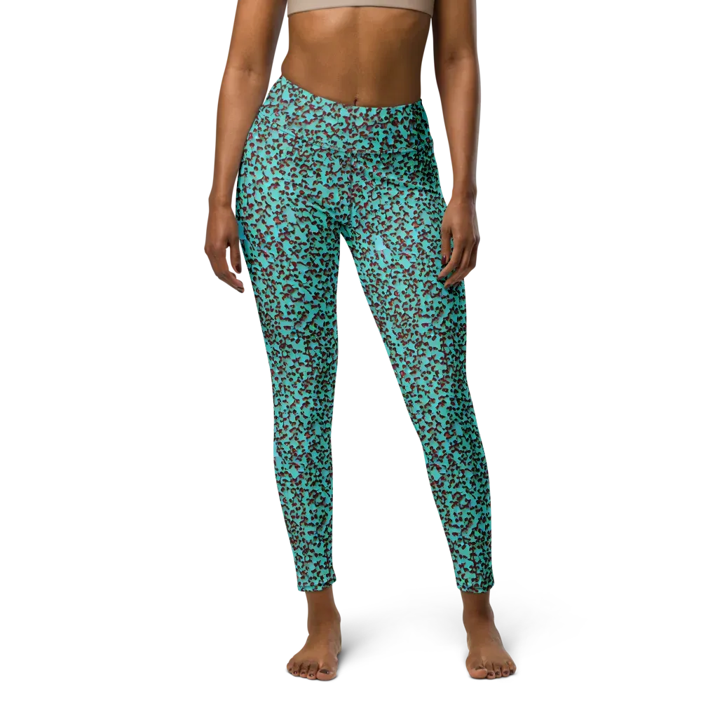Neon Hide on Yoga Leggings — Front