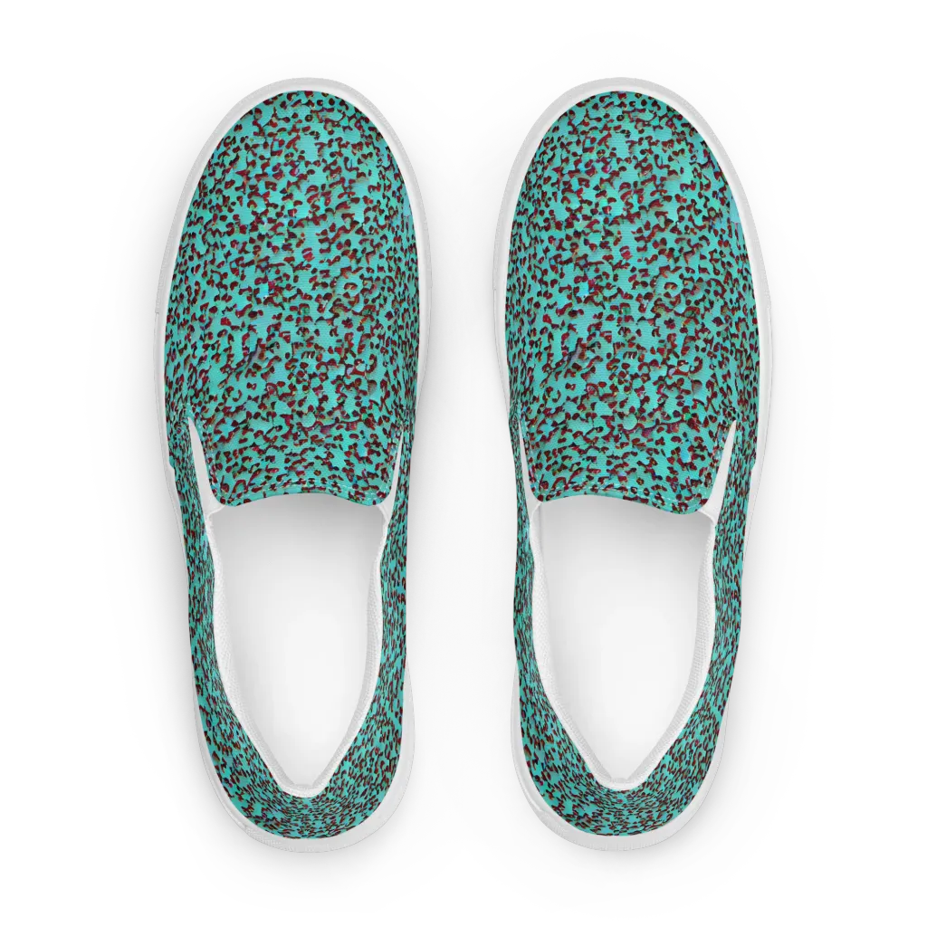 Neon Hide on Men's Slip-On Canvas Shoes — Front