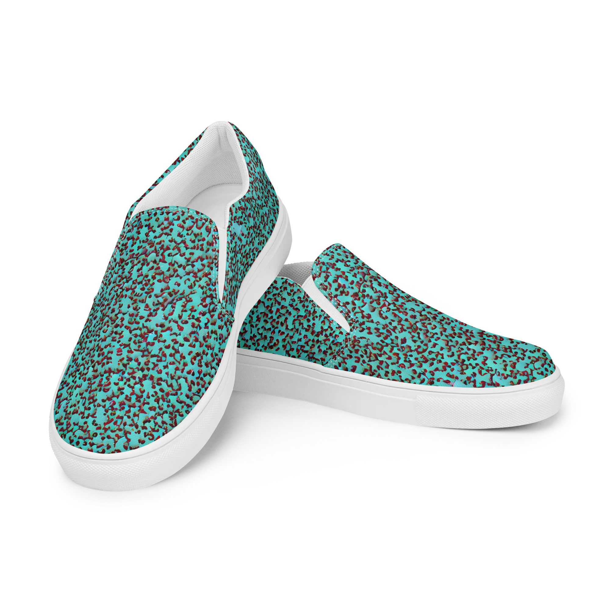Neon Hide on Men's Slip-On Canvas Shoes — Left Front