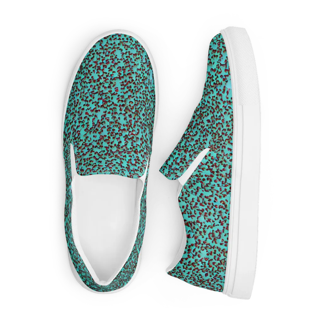 Neon Hide on Men's Slip-On Canvas Shoes — Front
