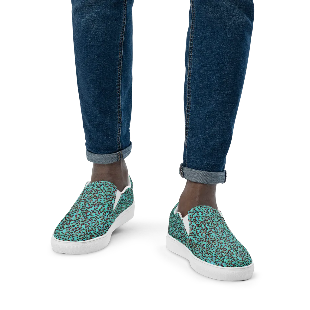 Neon Hide on Men's Slip-On Canvas Shoes — Front