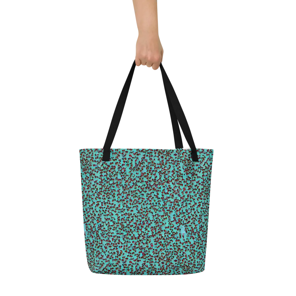 Neon Hide on Large Tote Bag W/ Pocket — Front