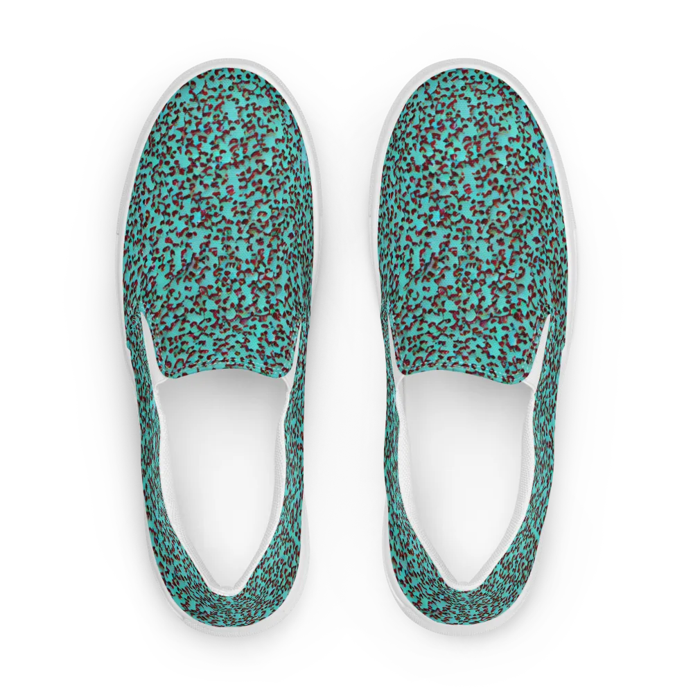 Neon Hide on Women's Slip-On Canvas Shoes — Front