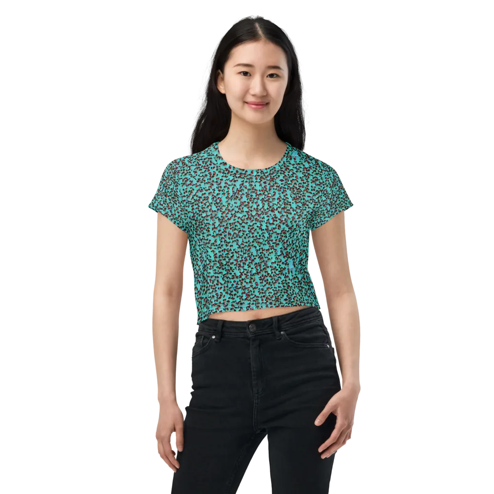 Neon Hide on Crop Tee — Front