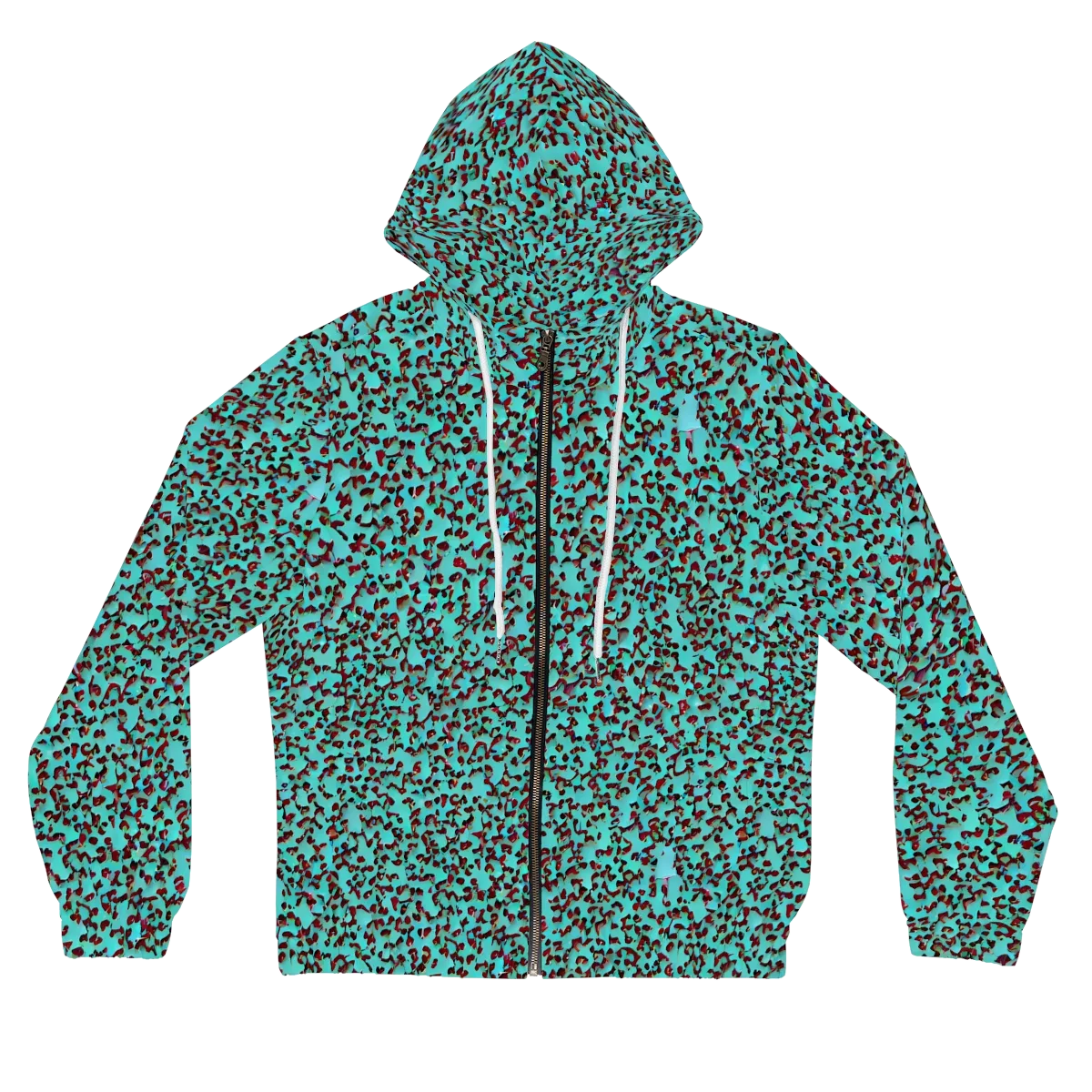 Neon Hide on Women's Full-Zip Hoodie — Front