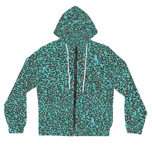 Neon Hide on a Women's Full-Zip Hoodie