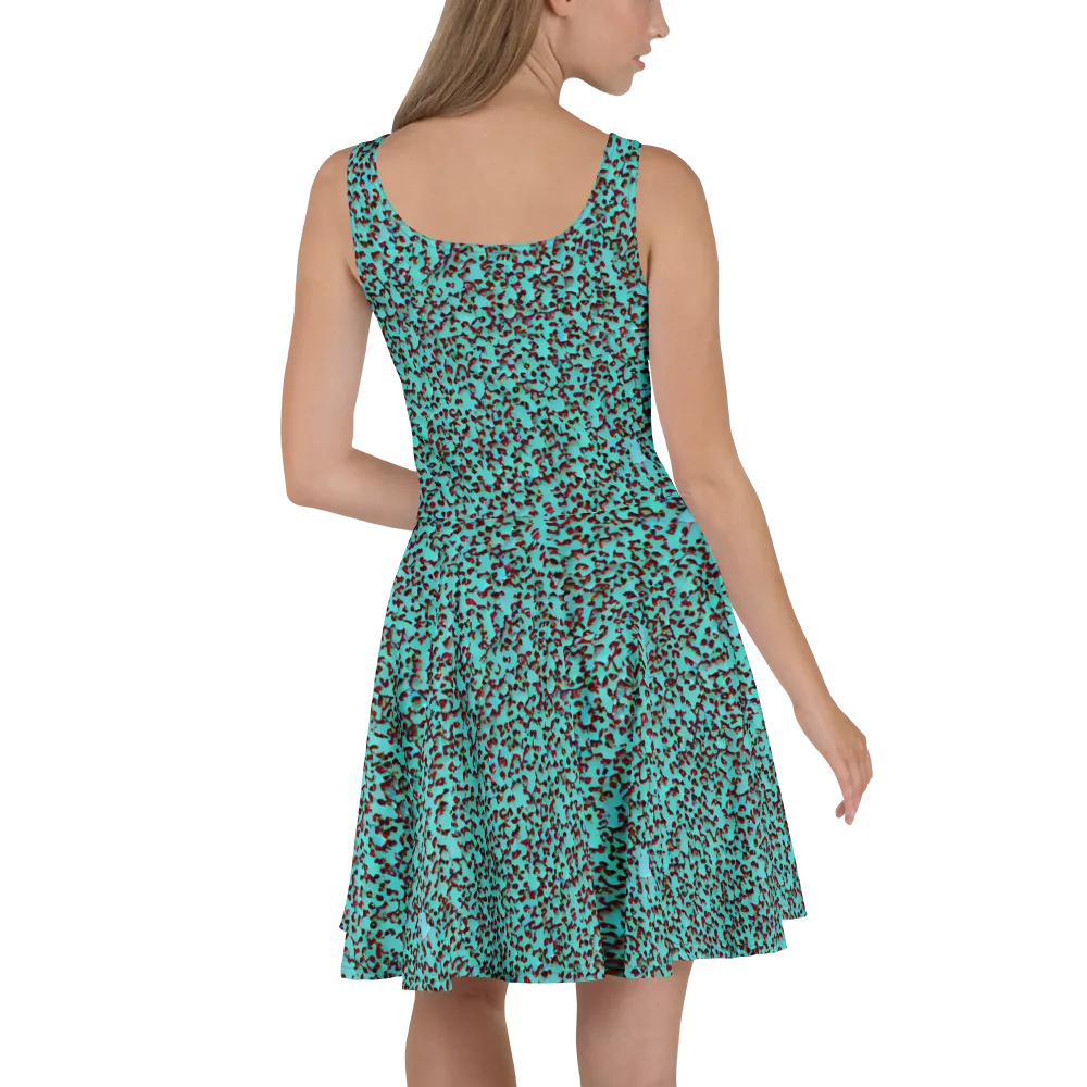 Neon Hide on Skater Dress — Back