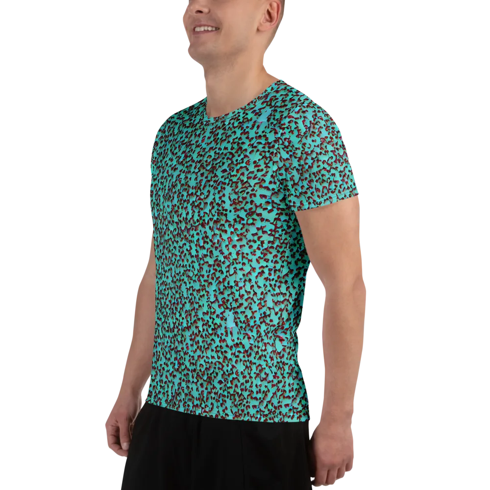 Neon Hide on Men's Athletic T-Shirt — Left