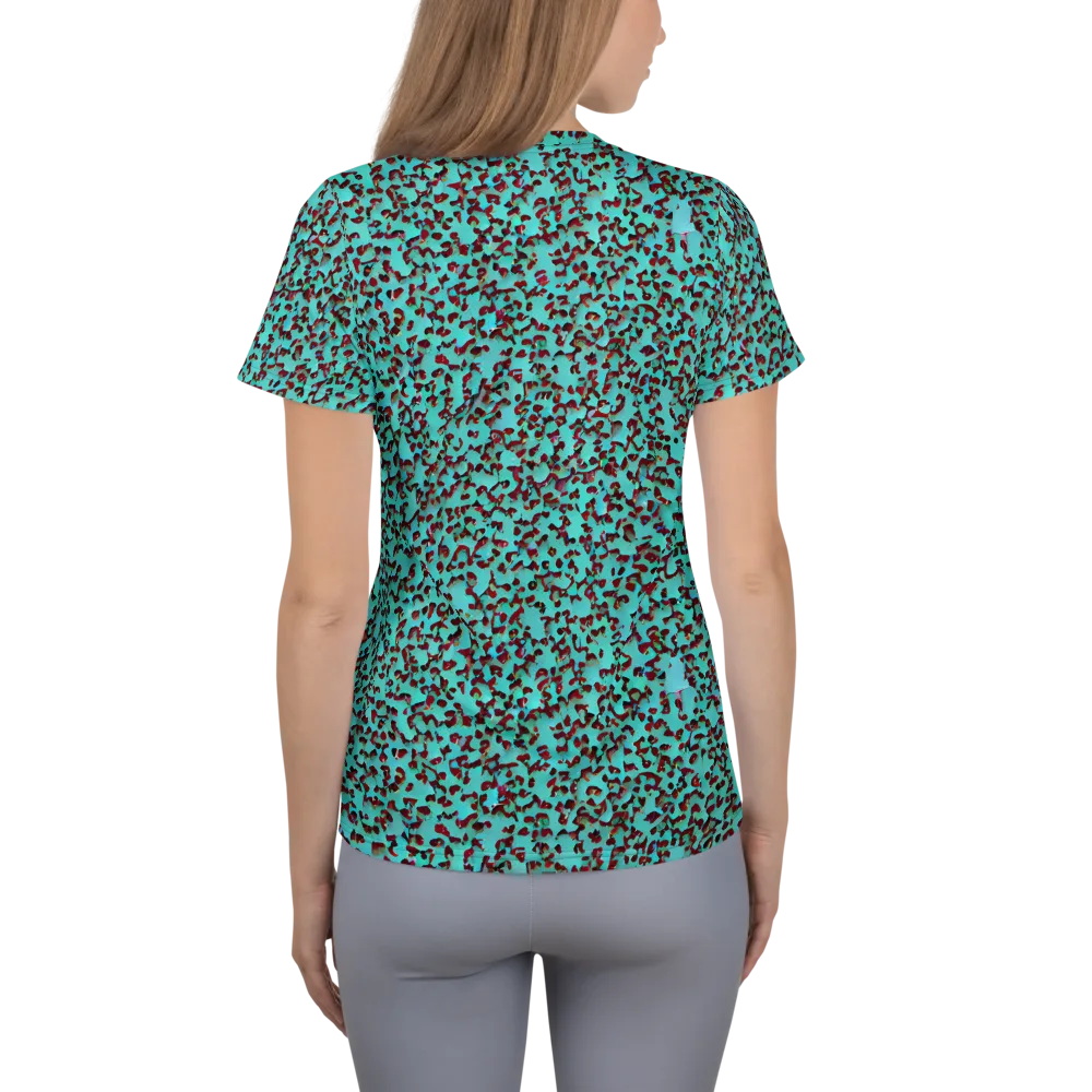 Neon Hide on Women's Athletic T-Shirt — Back