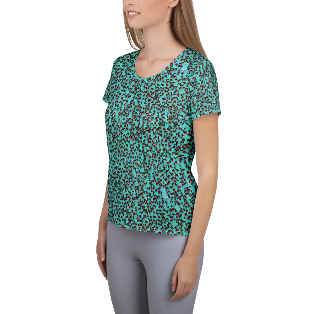 Neon Hide on Women's Athletic T-Shirt — Left