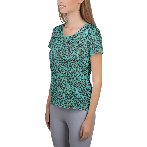 Neon Hide on a Women's Athletic T-Shirt