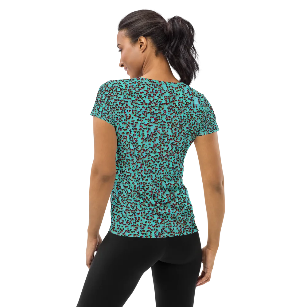 Neon Hide on Women's Athletic T-Shirt — Back