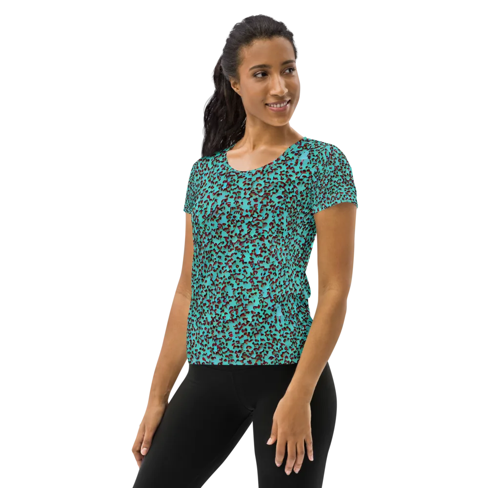 Neon Hide on Women's Athletic T-Shirt — Left