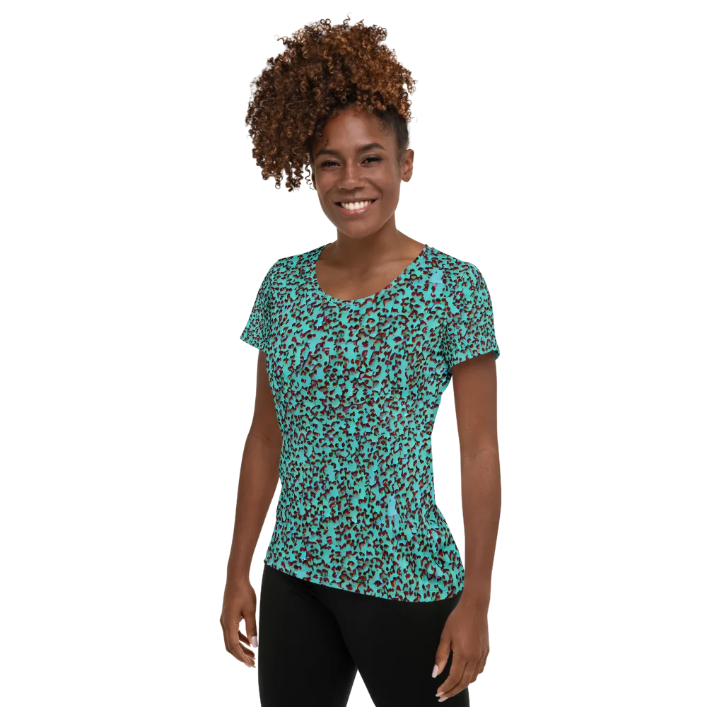 Neon Hide on Women's Athletic T-Shirt — Left