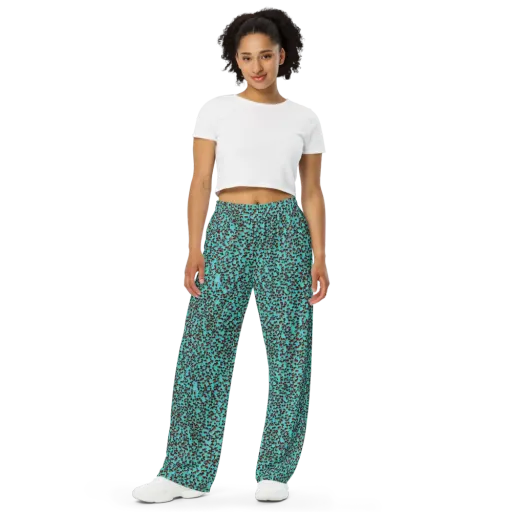 Neon Hide on a Wide-Leg Pants