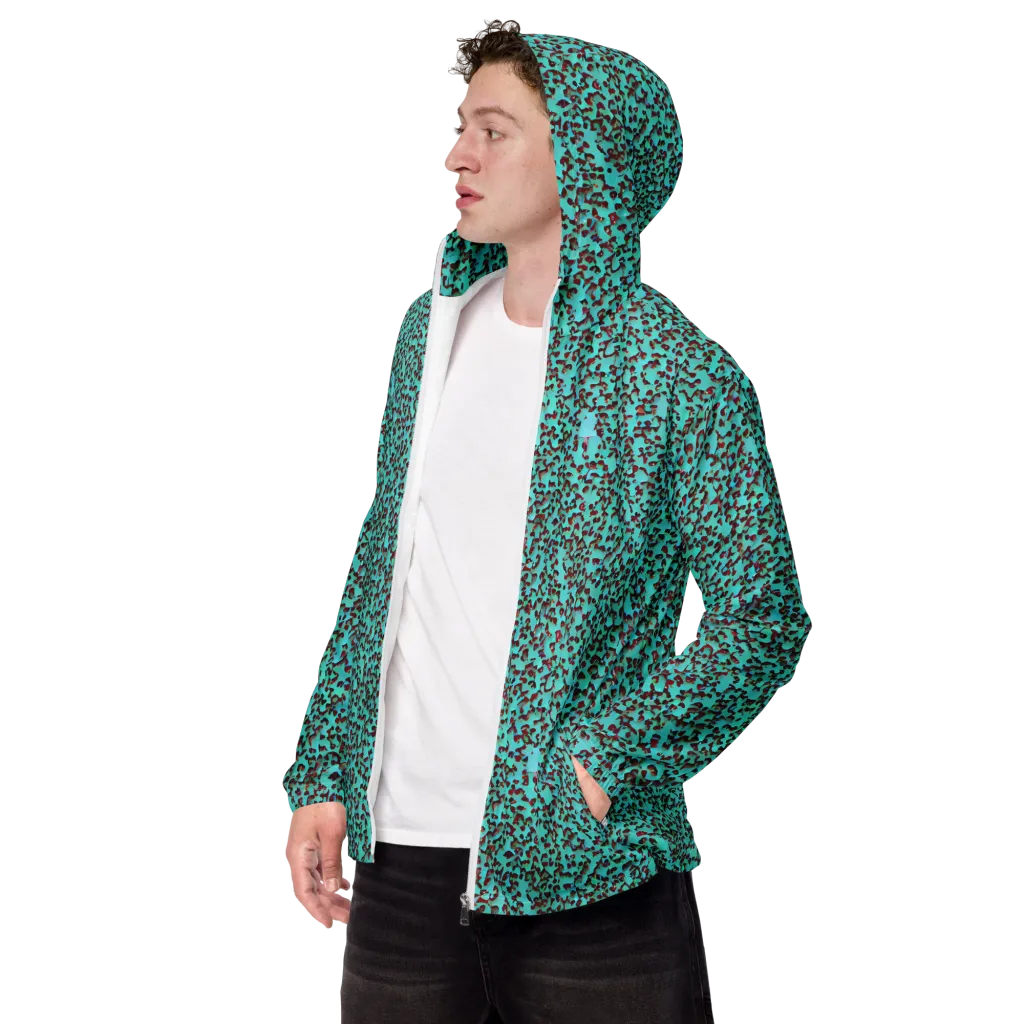 Neon Hide on Men's Windbreaker — Left Front