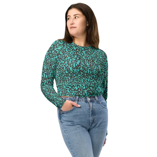 Neon Hide on a Long Sleeve Crop Top