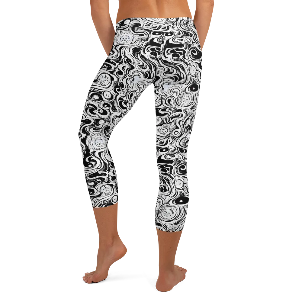 Whorl Theory on Capri Leggings — Back