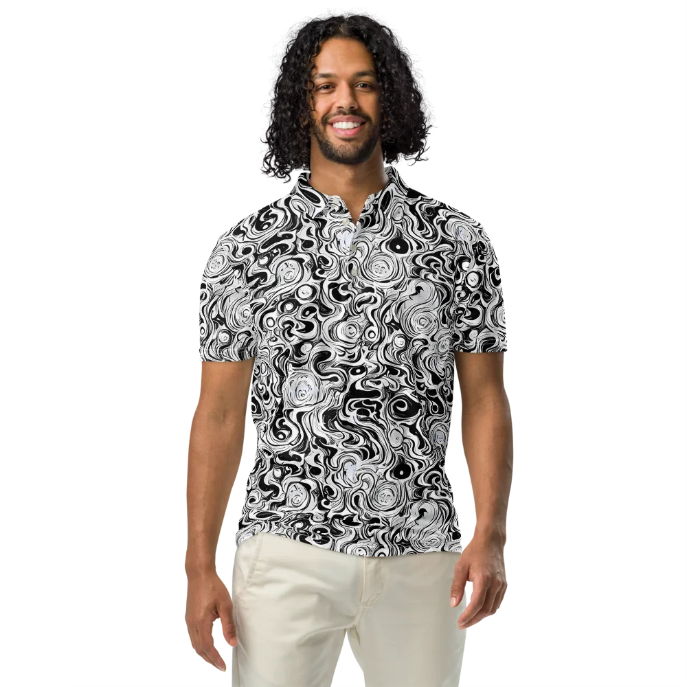 Whorl Theory on Men's Slim Fit Polo Shirt — Front