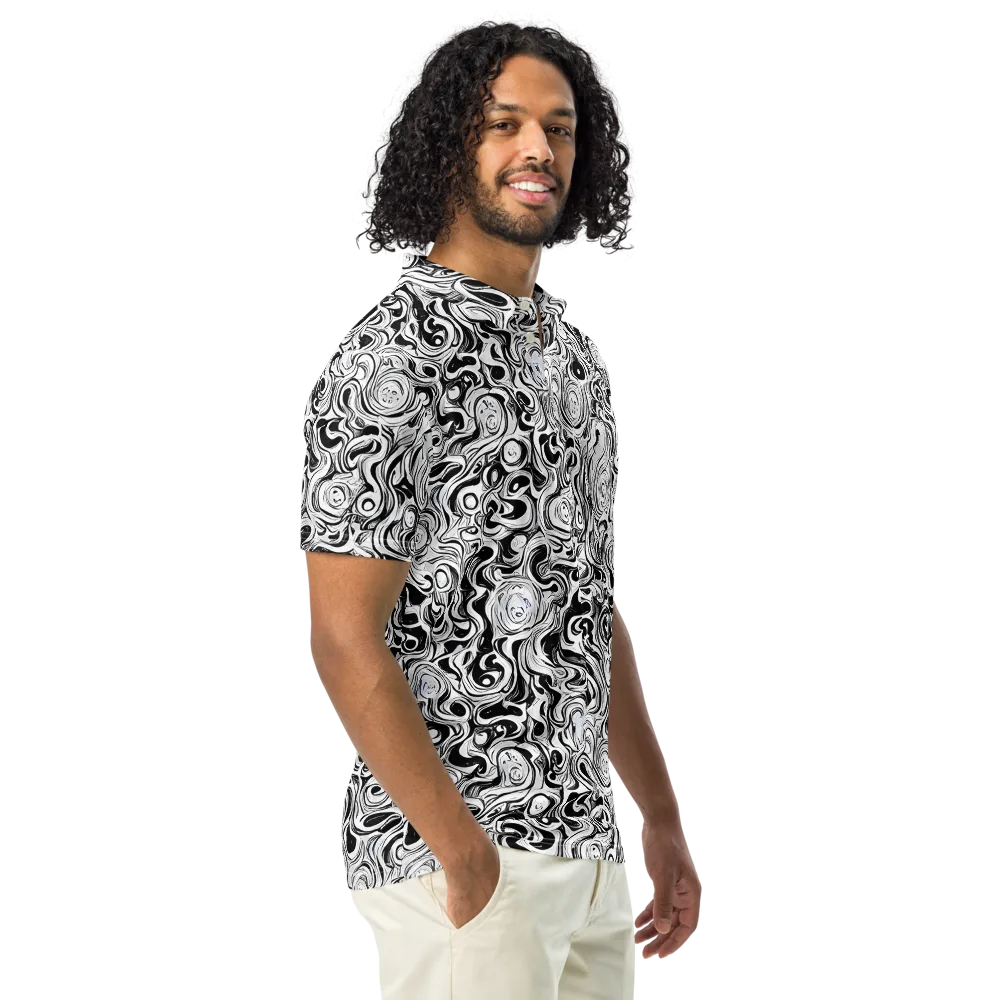 Whorl Theory on Men's Slim Fit Polo Shirt — Right Front