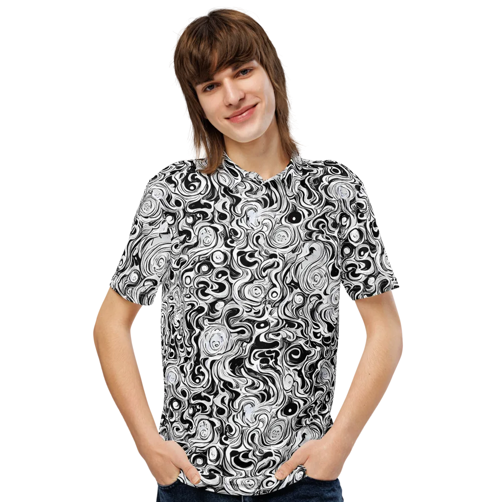Whorl Theory on Men's Slim Fit Polo Shirt — Front