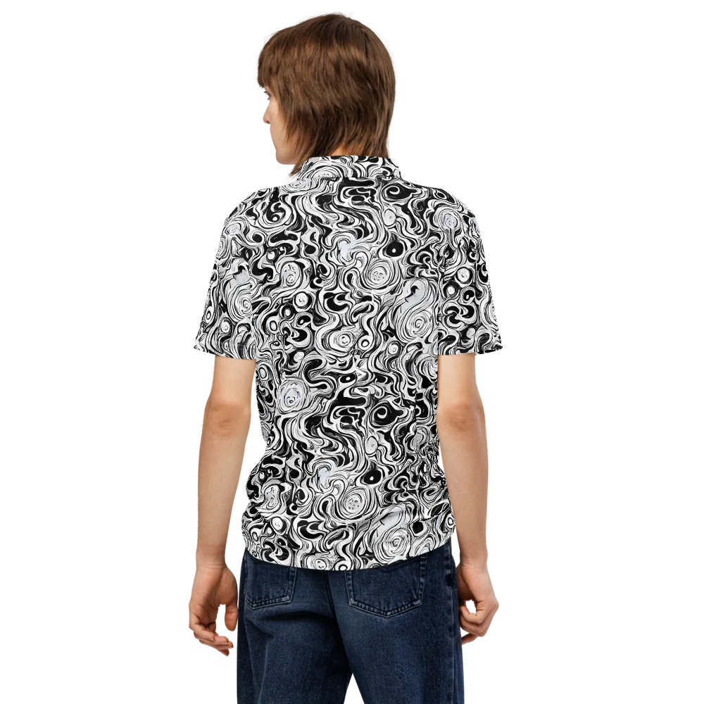 Whorl Theory on Men's Slim Fit Polo Shirt — Back
