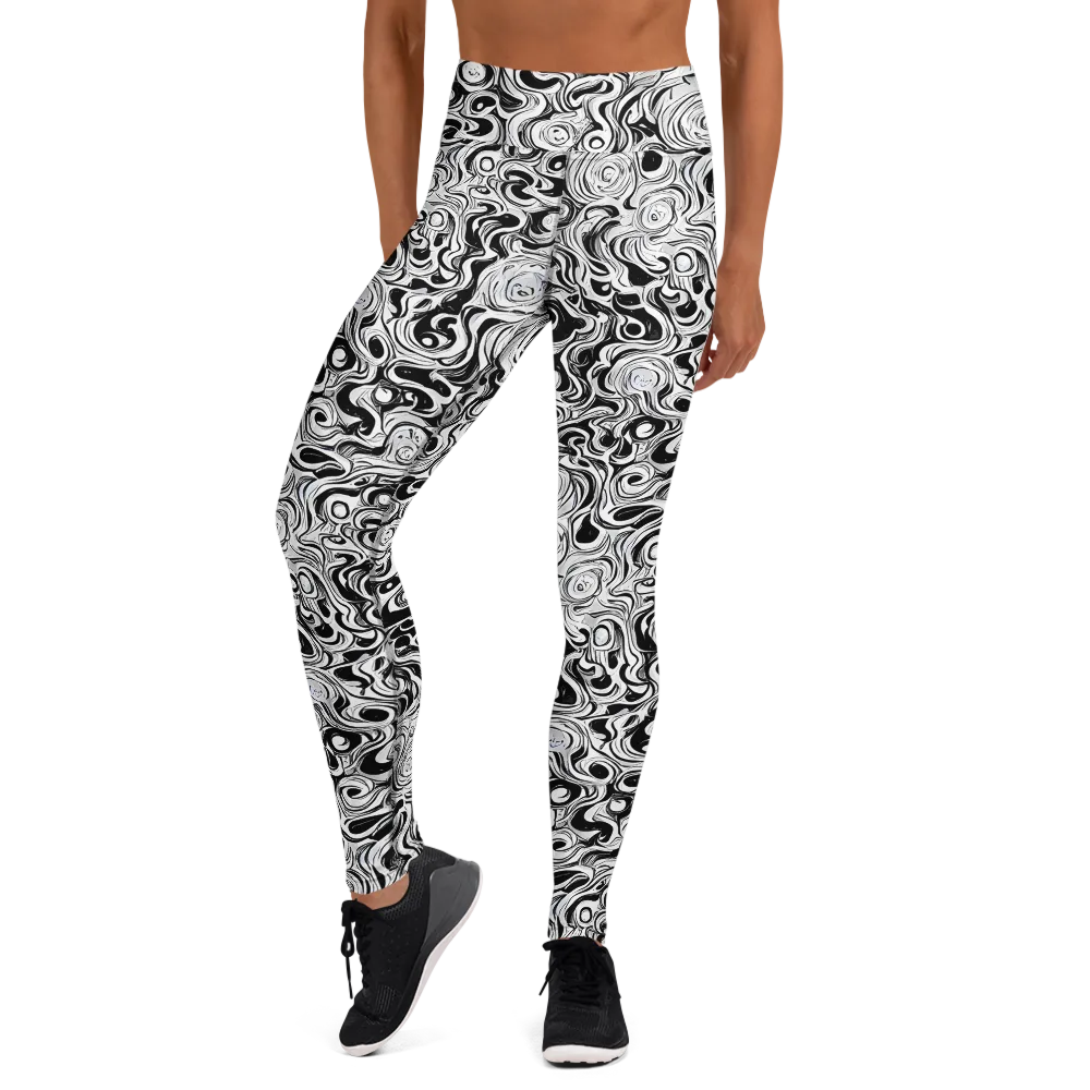 Whorl Theory on Yoga Leggings — Front