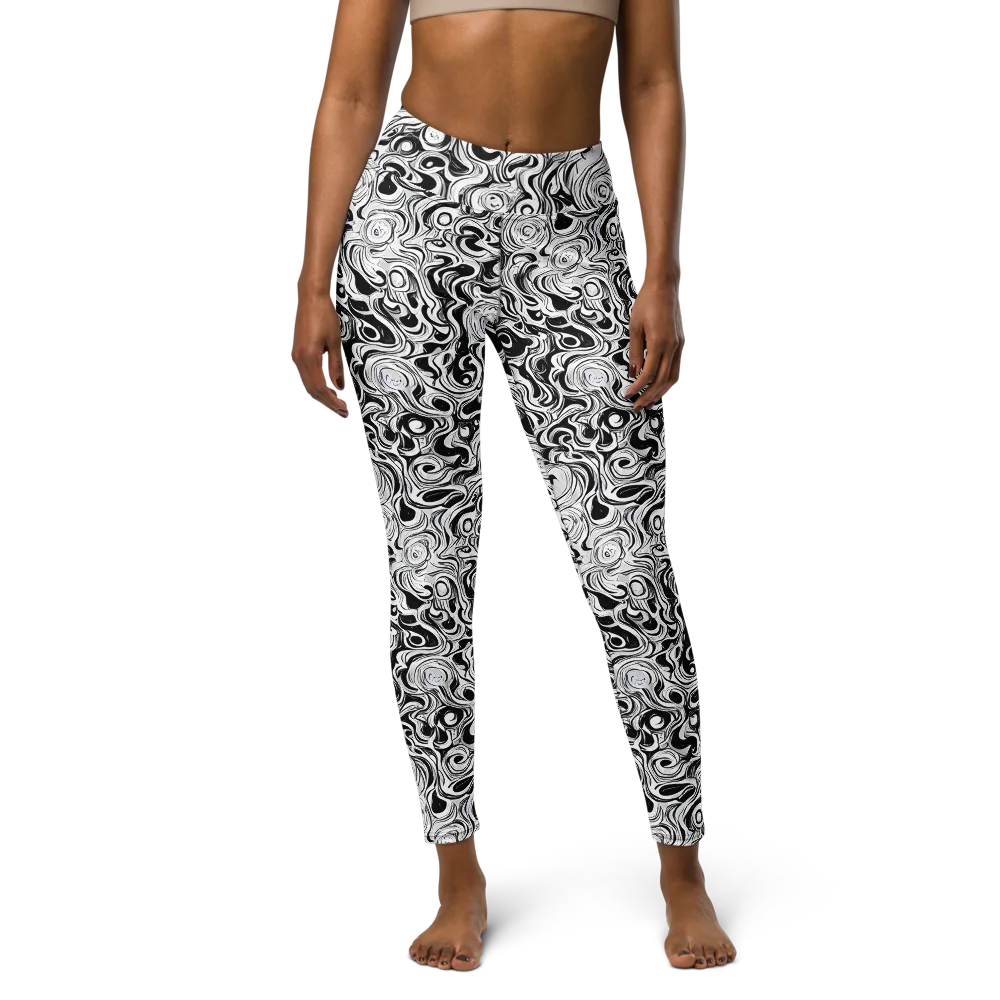 Whorl Theory on Yoga Leggings — Front