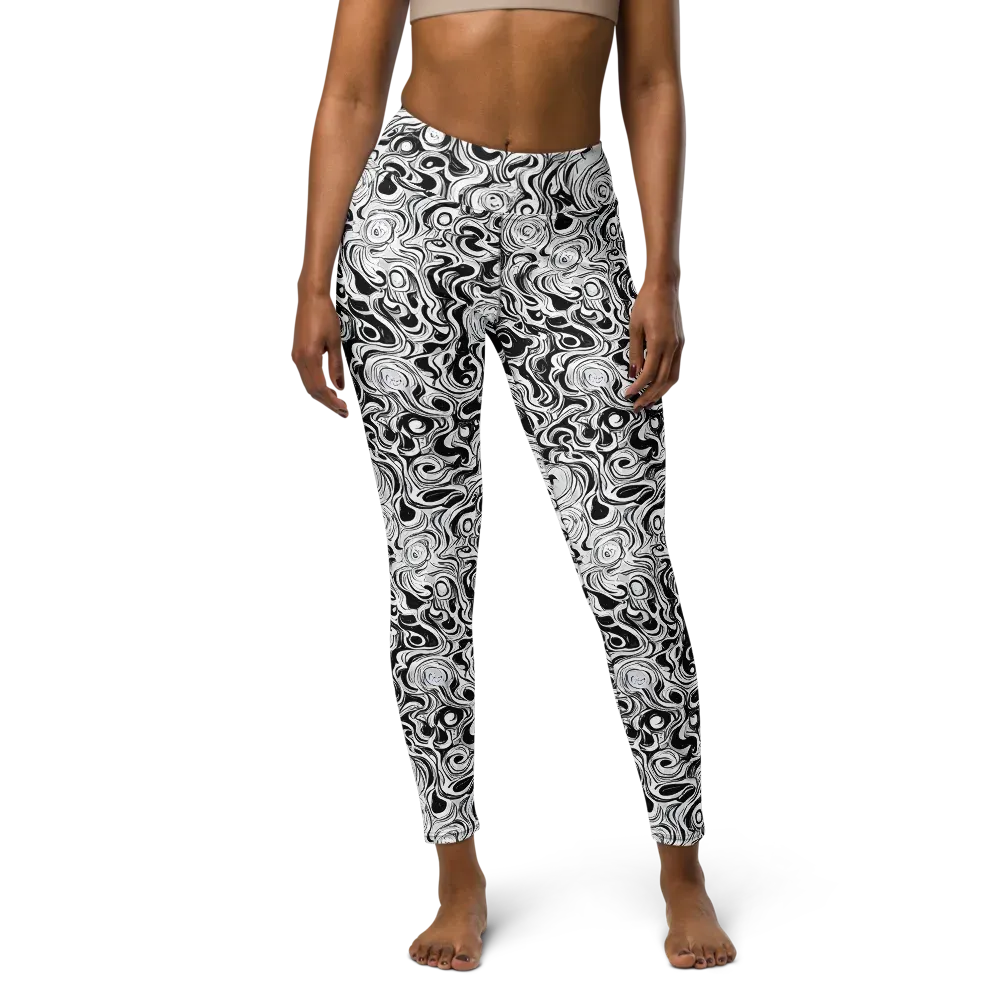 Whorl Theory on Yoga Leggings — Front