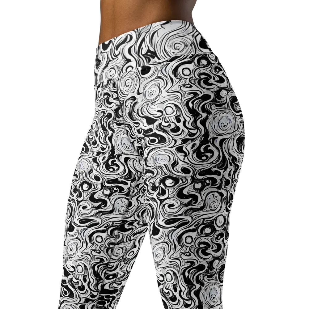Whorl Theory on Yoga Leggings — Left Front