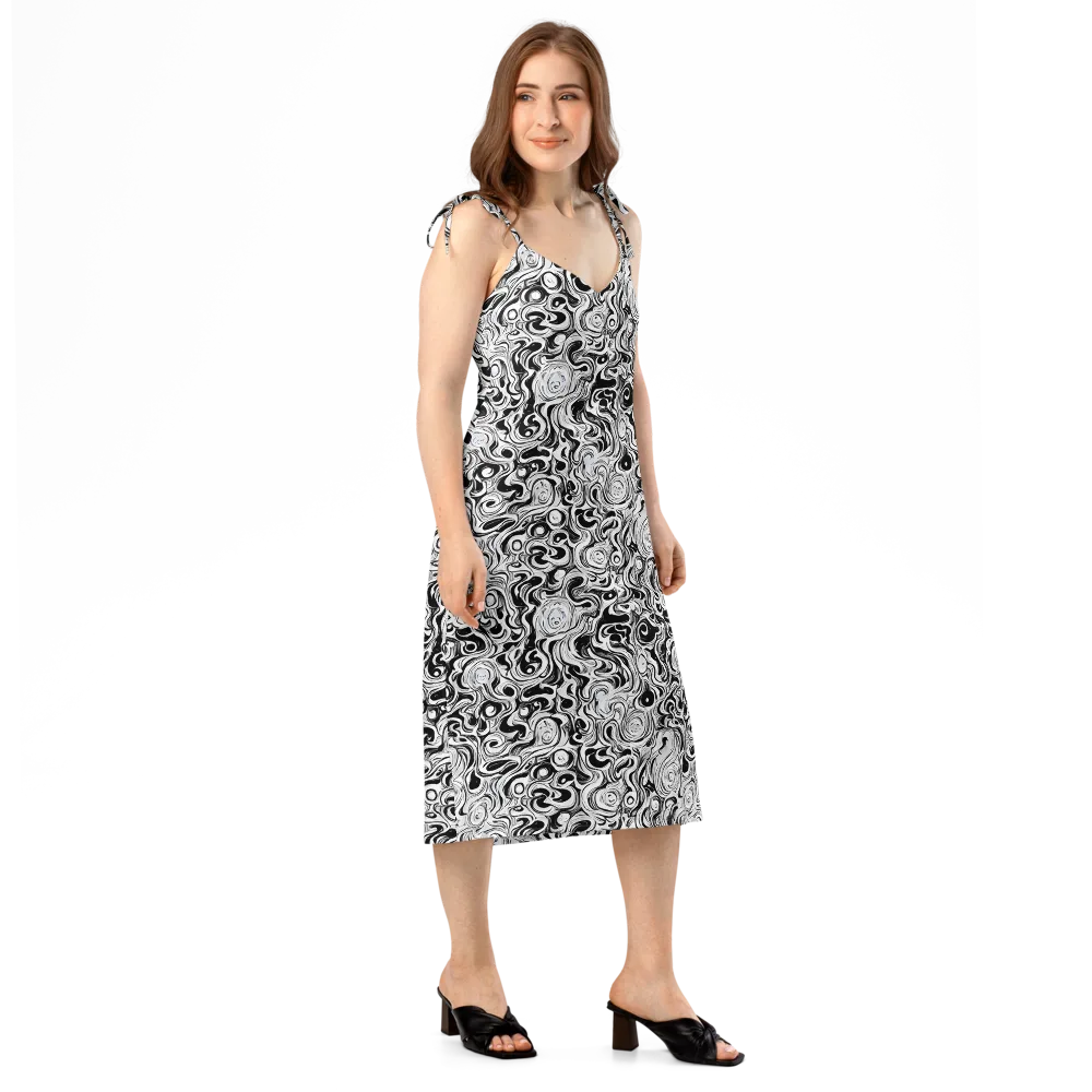Whorl Theory on Slip Dress — Right Front
